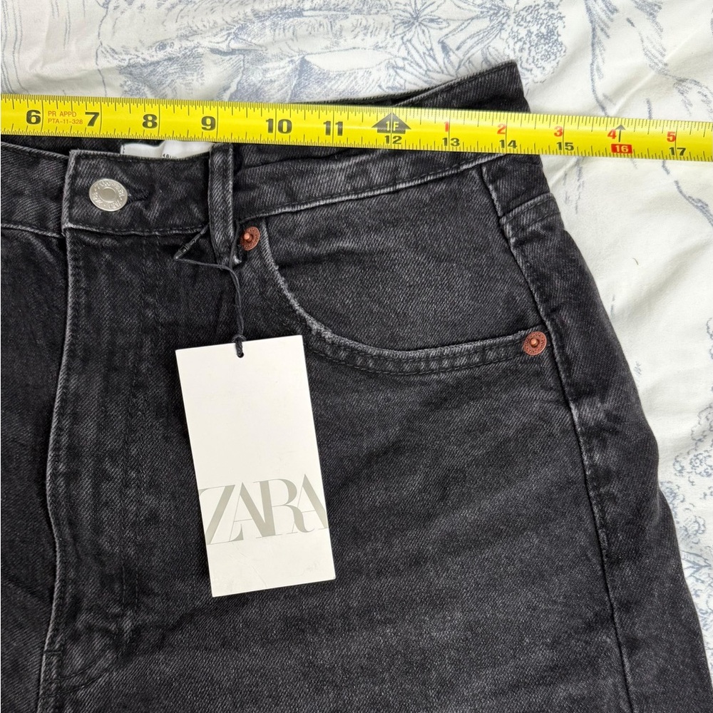 Zara High Waist Black Women's Shorts size 8 - Picture 9 of 9